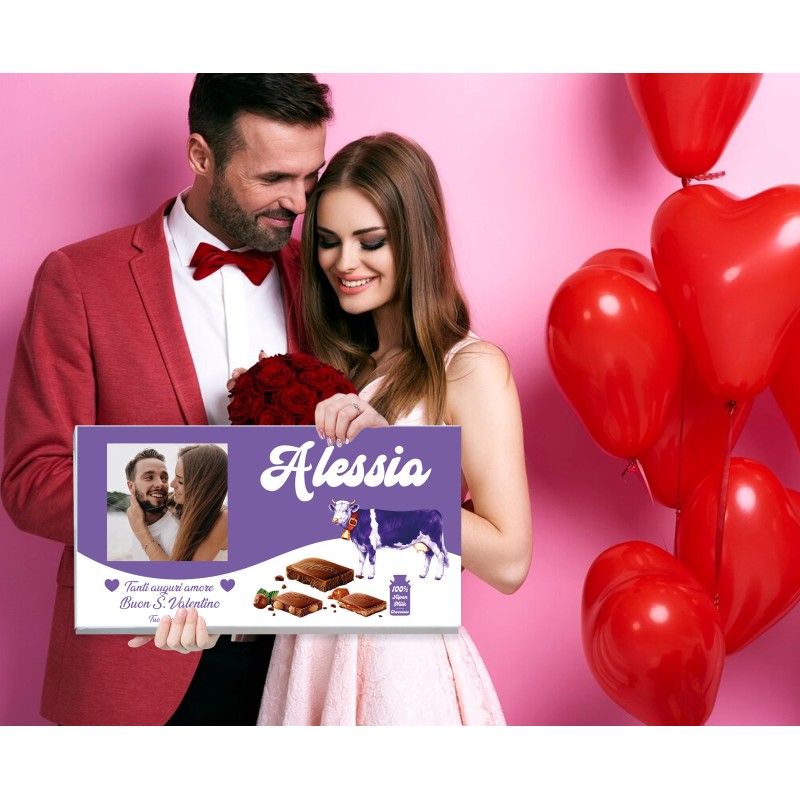 Tavoletta di Cioccolato Milka XXL personalizzata San Valentino