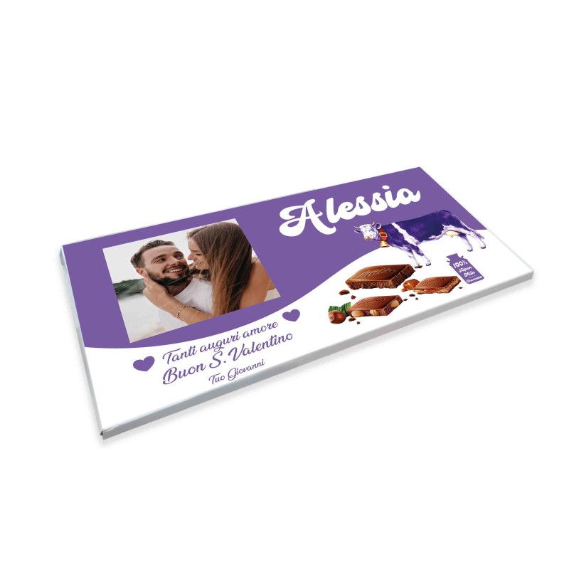 Tavoletta di Cioccolato Milka XXL personalizzata San Valentino